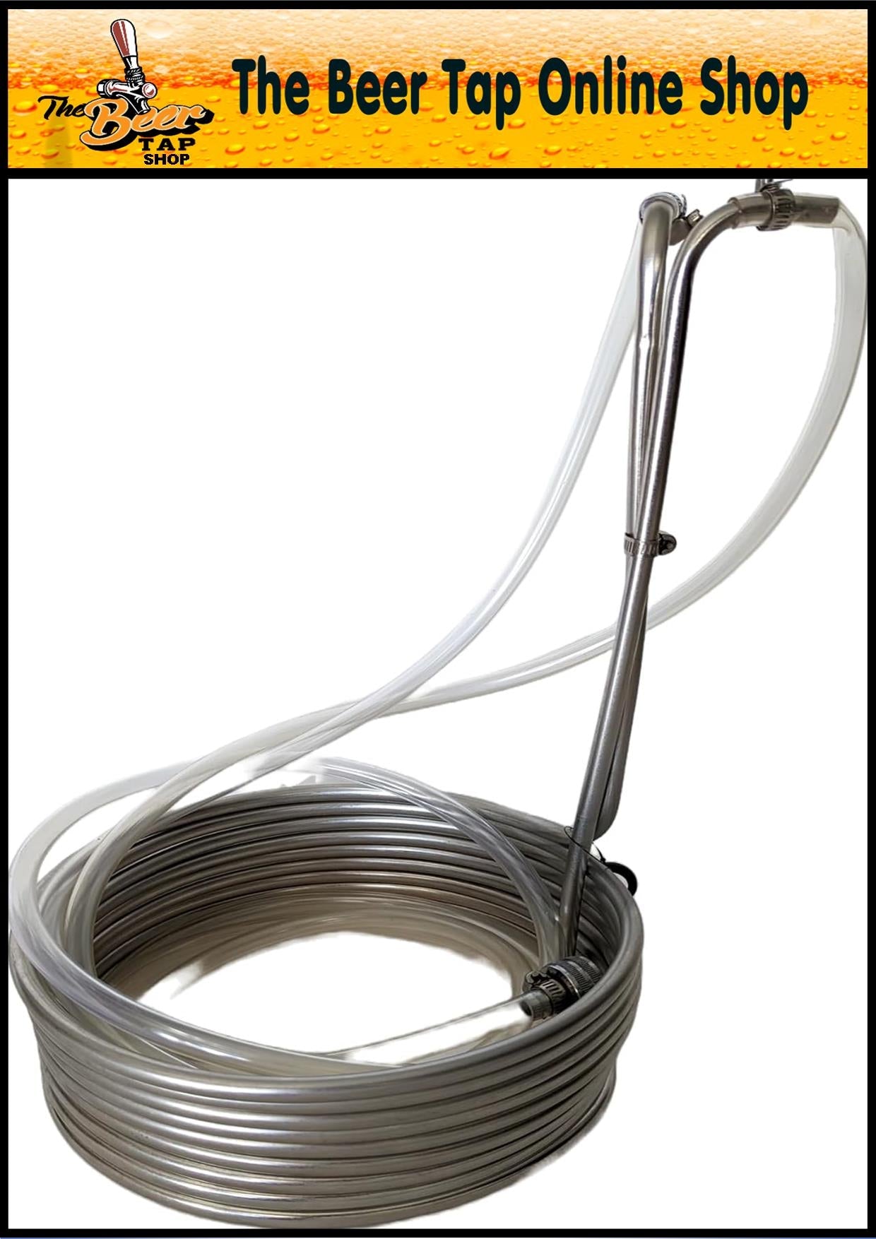 stainlessSteel immersion wort chiller. Home brewing