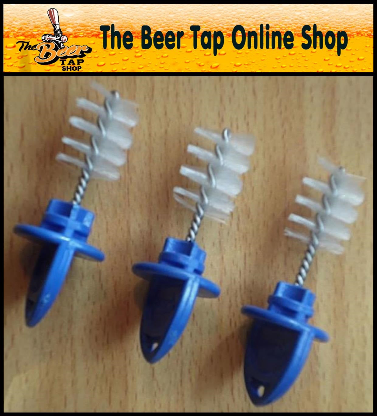 3x KLEEN PLUG Draft Beer Tap Cleaning Brush and Plug