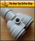 John Guest 3/8" 2 Way Beer Gas Line Splitter Connector