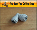 John Guest 3/8" to 5/16" Elbow Beer Line Reducer