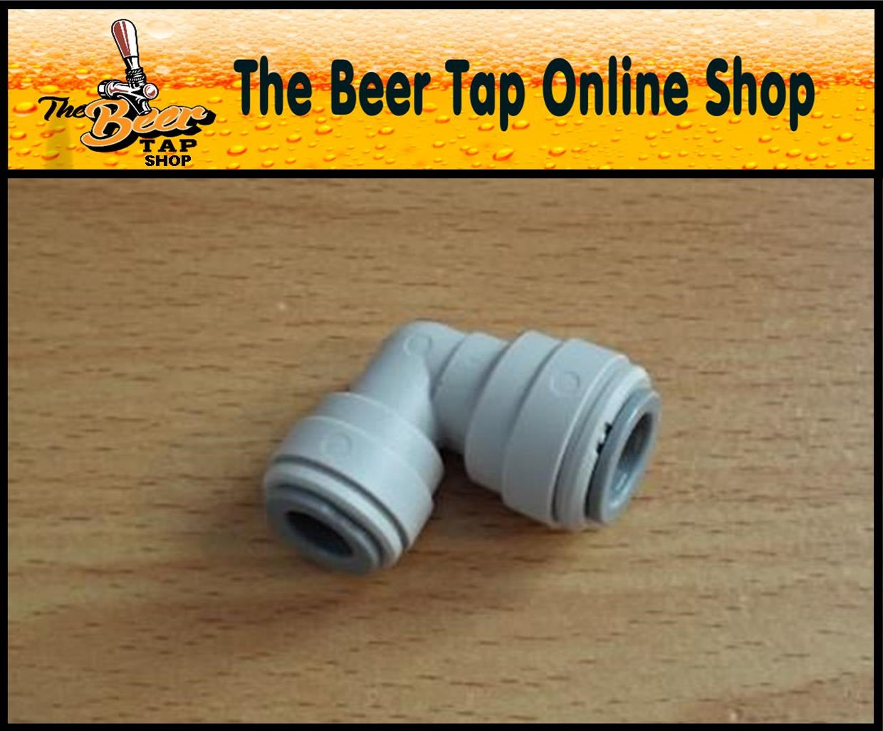 John Guest 3/8" to 5/16" Elbow Beer Line Reducer