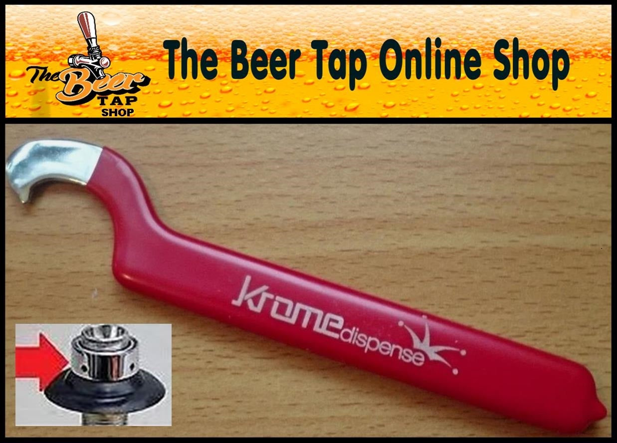 Beer Tap Spanner Wrench. Used to attach faucet to coupling nut on shank