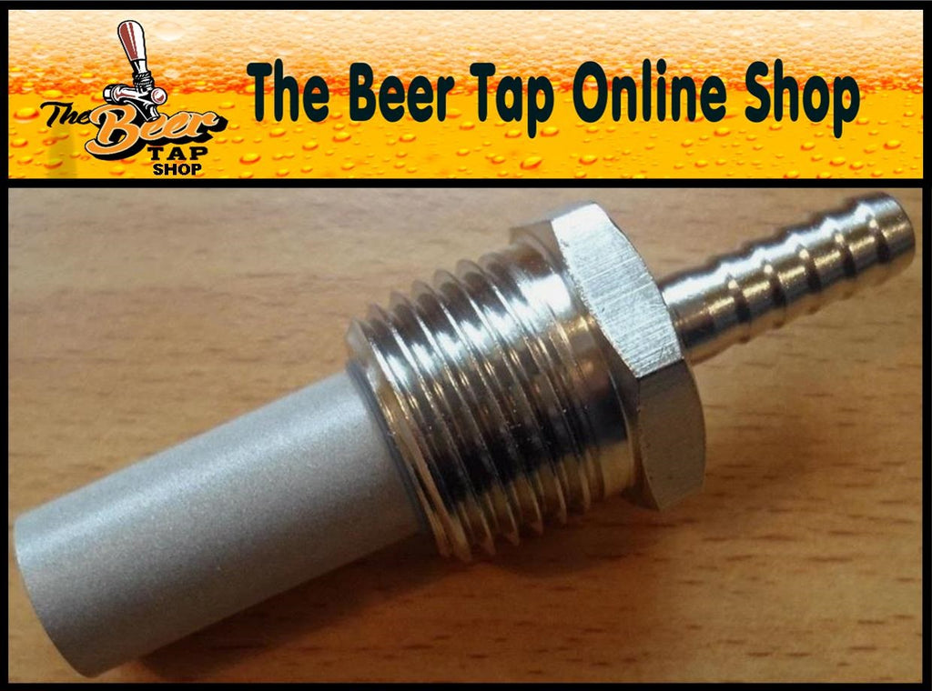 1/2" NPT Inline Aeration Diffusion Oxygen Stone 0.5 & 2.0 Micron