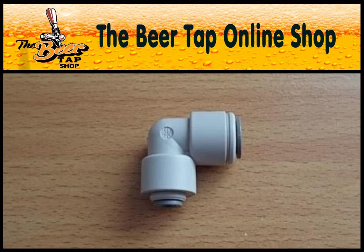 John Guest 3/8" to 3/16" Elbow Beer Line Reducer