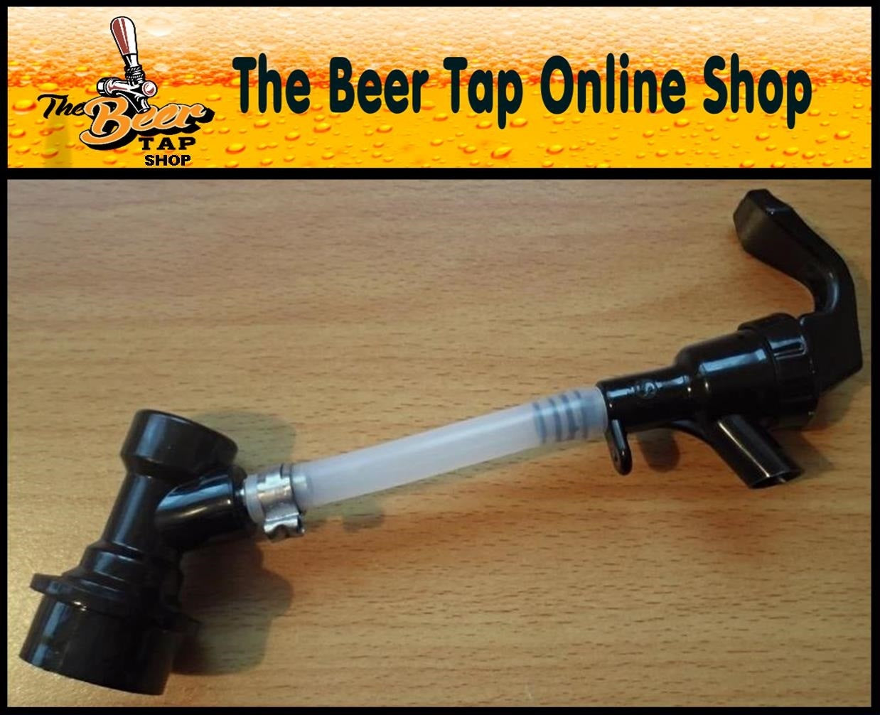 Party Tap with Beer Line & Black Liquid Ball Lock Disconnect