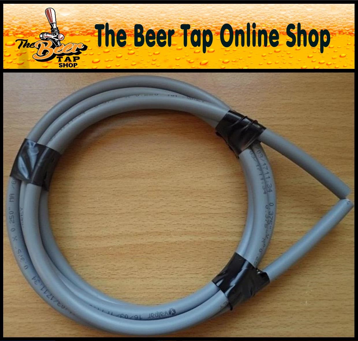 Valpar 3/8" (9.5mm) Outside Diameter Grey CO2 Beer Gas Line - MDPE Pipe