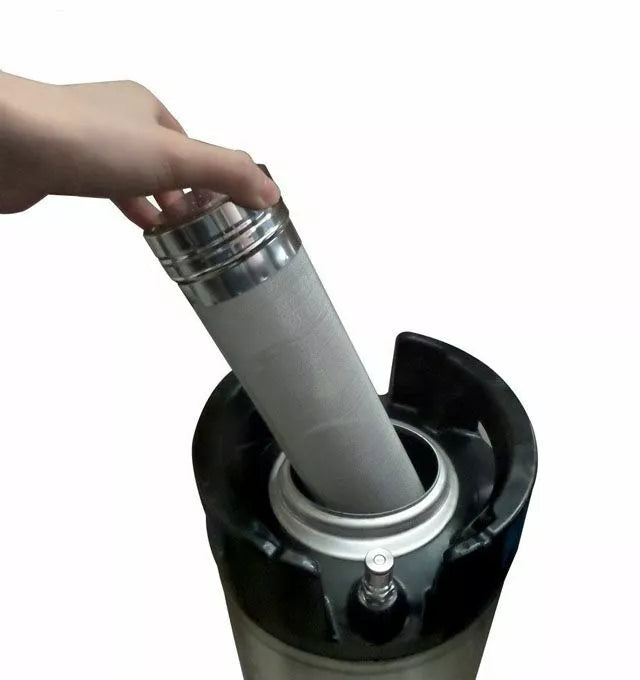 KegLand Stainless Steel Hop Tube with SS Chain for Corny Keg