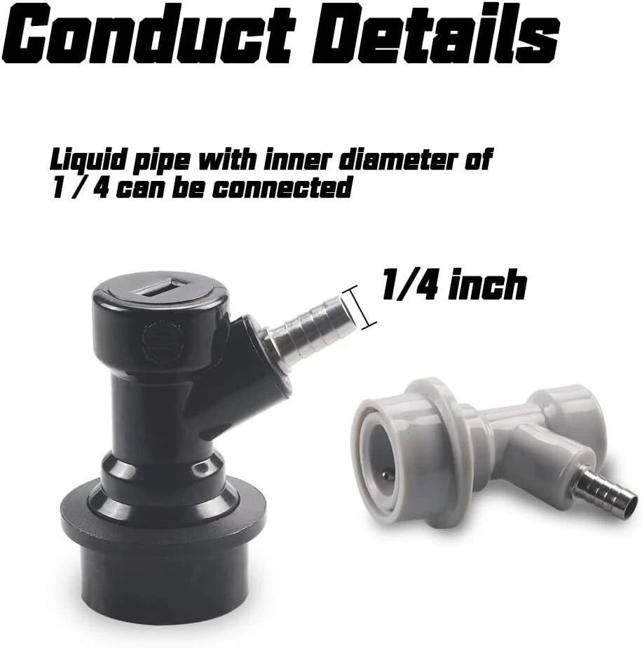 Gas & Liquid Ball Lock Disconnects With a 1/4" Barb
