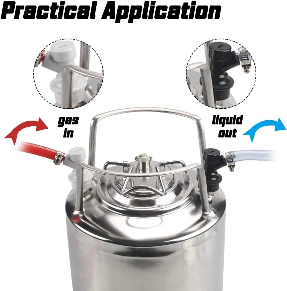 Gas & Liquid Ball Lock Disconnects With a 1/4" Barb